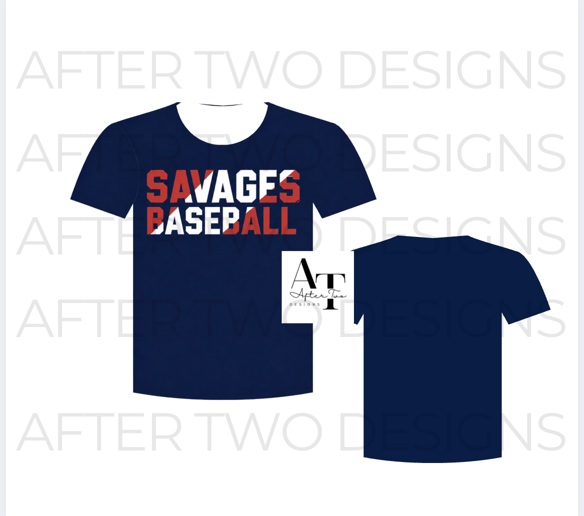 Savages Baseball Block Drifit Tee Core365 - PRESALE