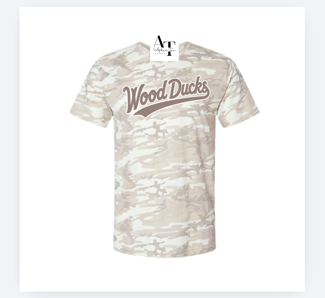 Natural Camo Wood Ducks Jersey Tee - MTO