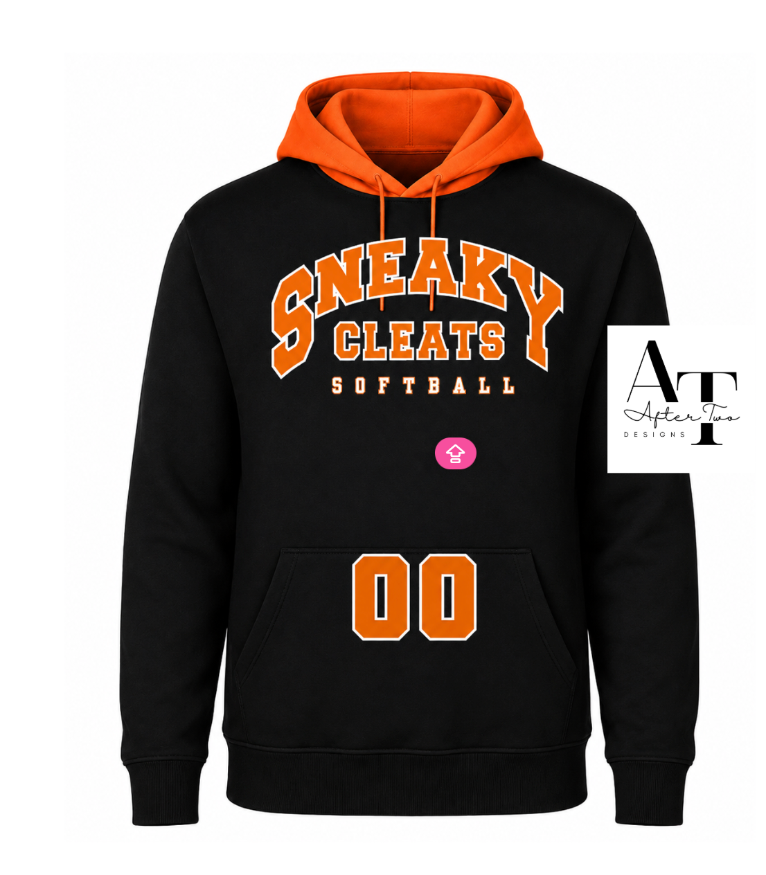 Sneaky Cleats Black Sleeve Fleece Hooded A2D Pullover - PRESALE