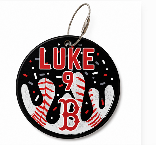 Sox Drip Bag Tag Name+Number+Logo - MTO (Colors Customizable)