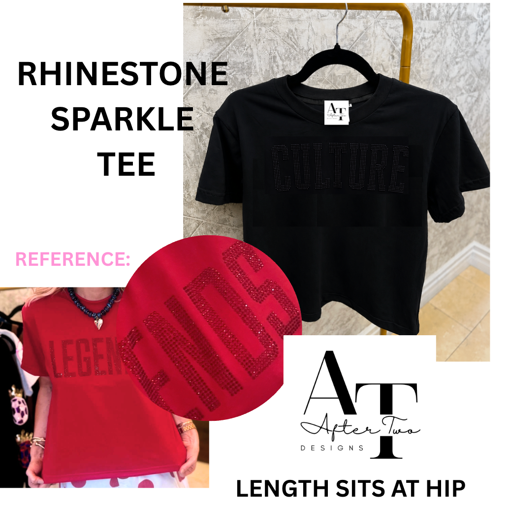 CULTURE Rhinestone Relaxed Tee- PRESALE