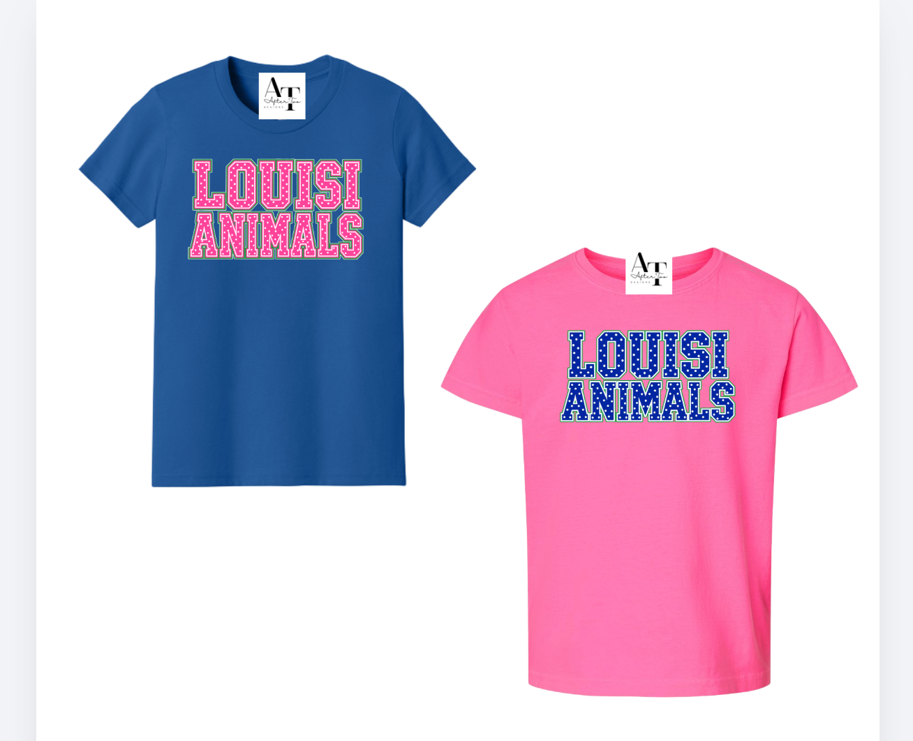 Youth Pink Dots AnimalsTee- PRESALE