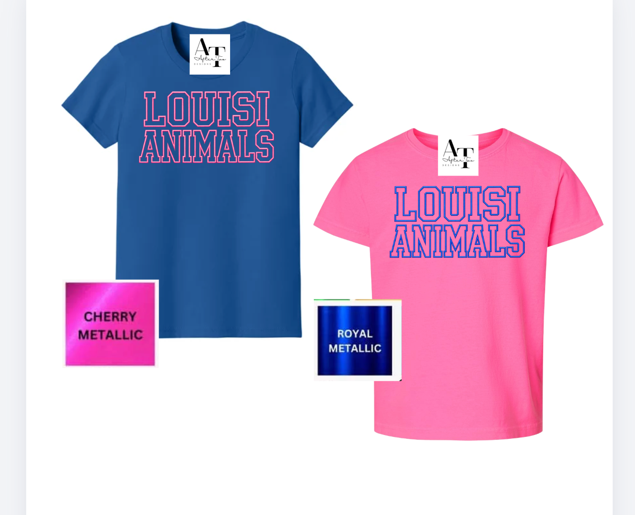 Youth Metallic Hollow Animals Tee- PRESALE