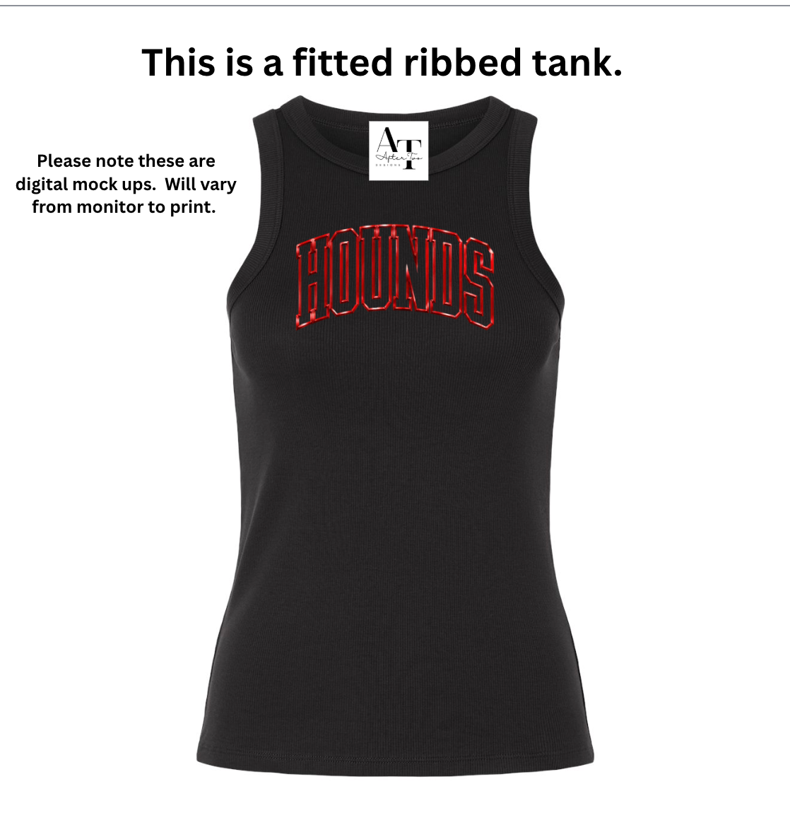 Baby Rib FITTED Metallic Hounds Racerback Tank - PRESALE