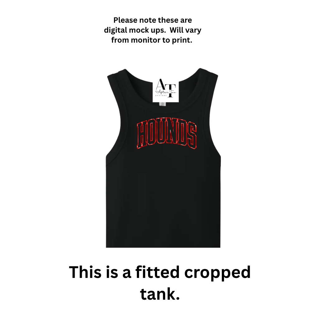 BABY FITTED CROP Metallic Hounds Racerback Tank - PRESALE