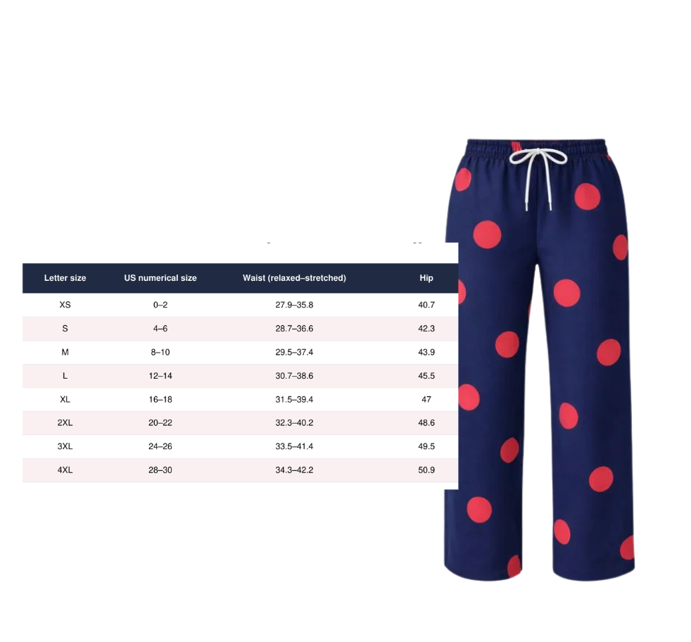 Relaxed Wide Leg Navy/Red (Scuba) - PRESALE