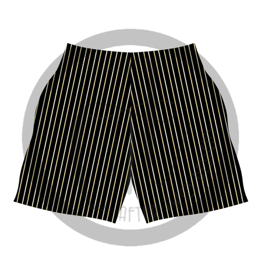 Black & Gold Pinstripe Athletic IN STOCK