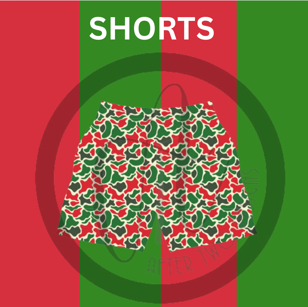 Christmas Camo Shorts IN STOCK