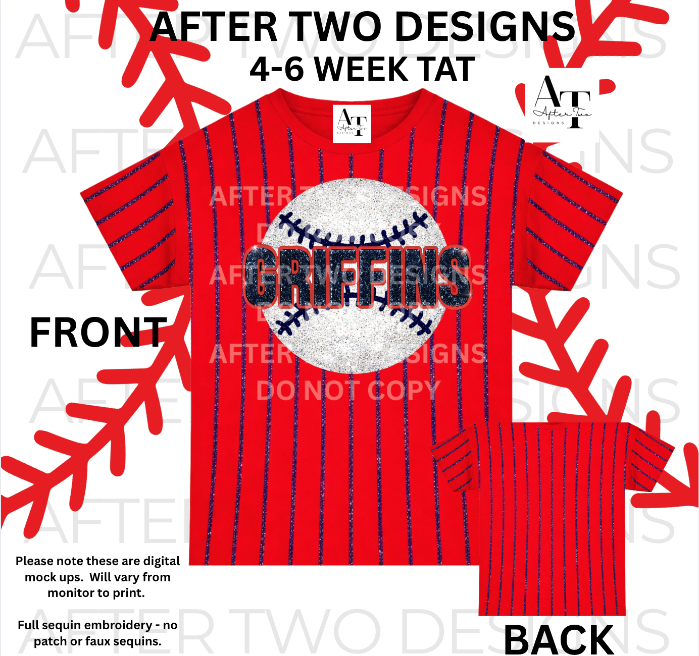 Griffins Pinstripe Sequin Pre-Order
