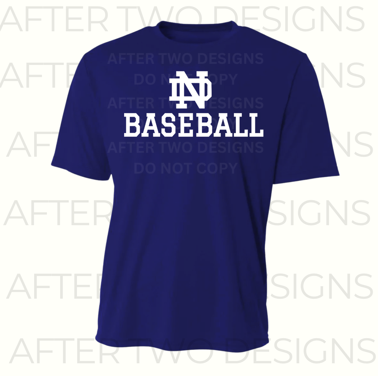 ND Baseball Stack Navy MTO Drifit