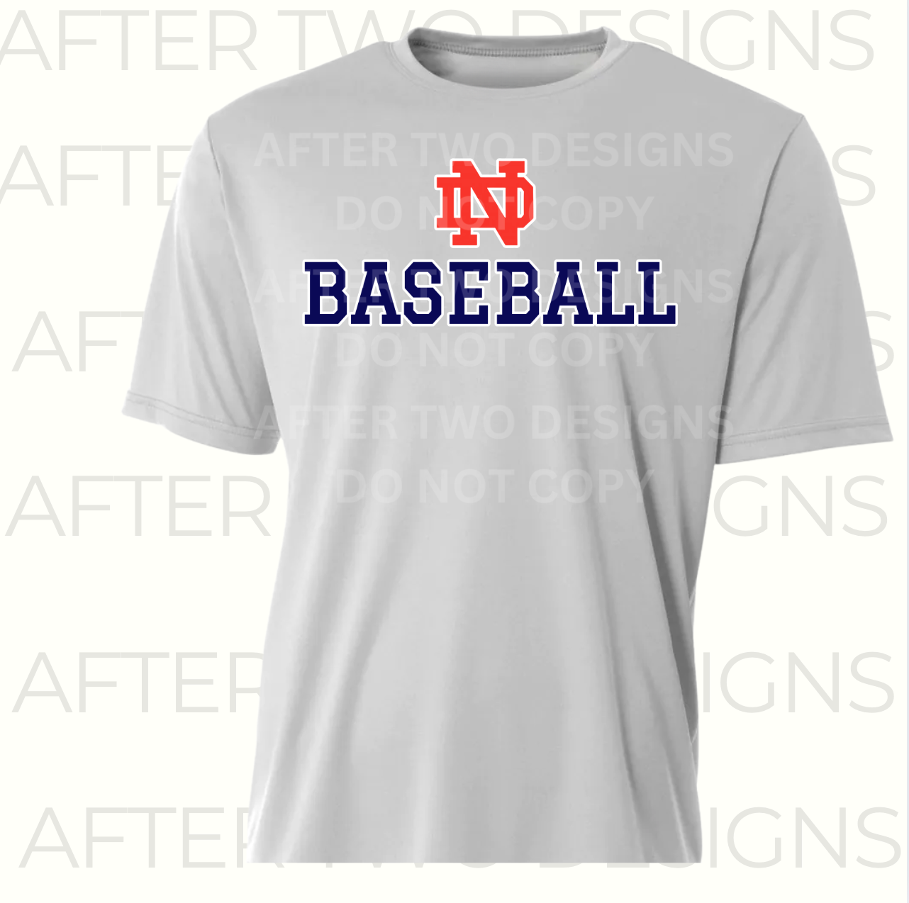 ND Baseball Stack Grey MTO Drifit