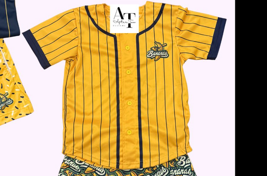 Bananas Gold Button Down Jersey - IN STOCK