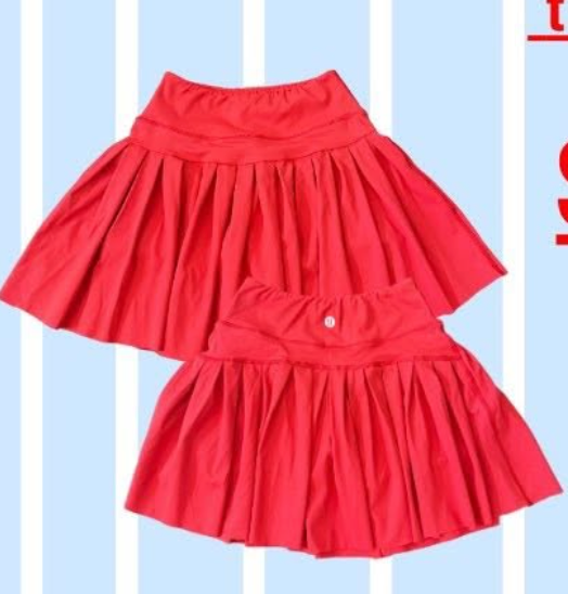 Red LuLu Active Pleated Skirt *IN STOCK