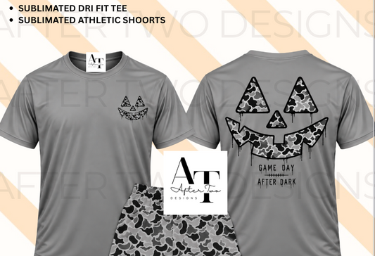 Black Game Day Camo Pumpkin Drifit Tee - PRESALE