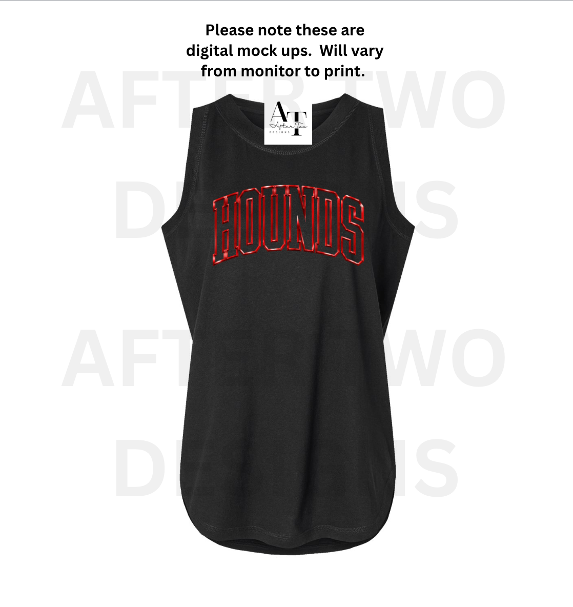 Womens Relaxed Metallic Hounds Tank - PRESALE