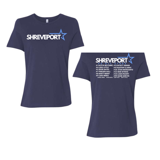 Bella Canvas Womens Navy Roster Tee Shreve6U