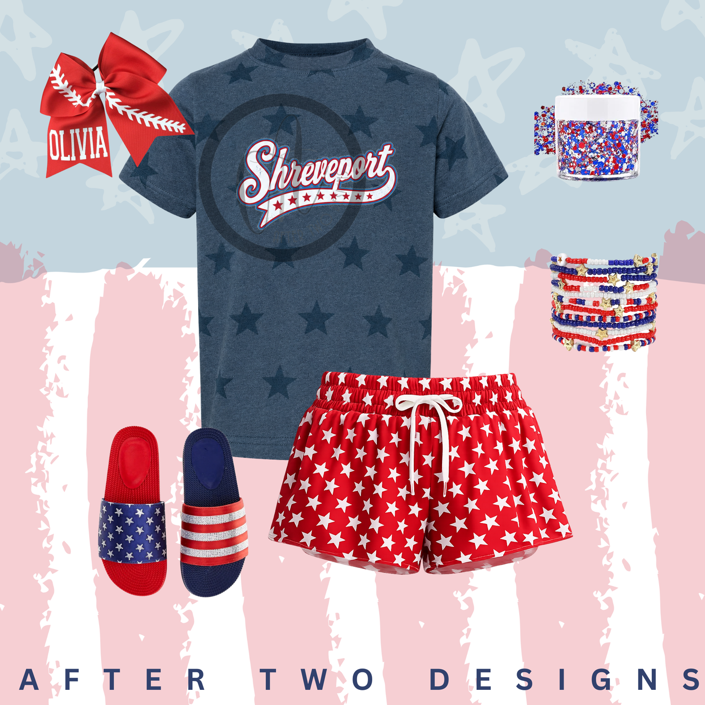 Navy Star Tee Youth/Toddler- TEAM NAME CAN BE CHANGED