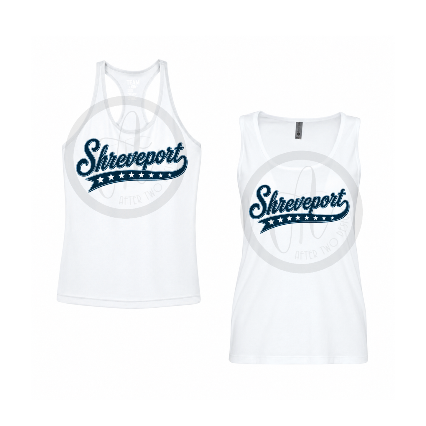 White Shreveport tank TEAM NAME CAN BE CHANGED