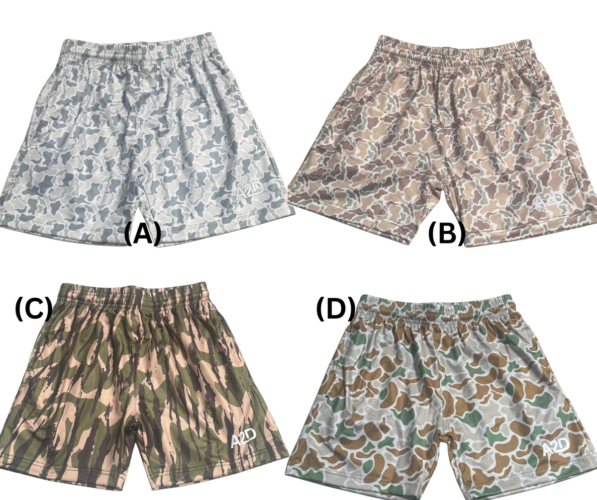 Camo Athletic Shorts - IN STOCK