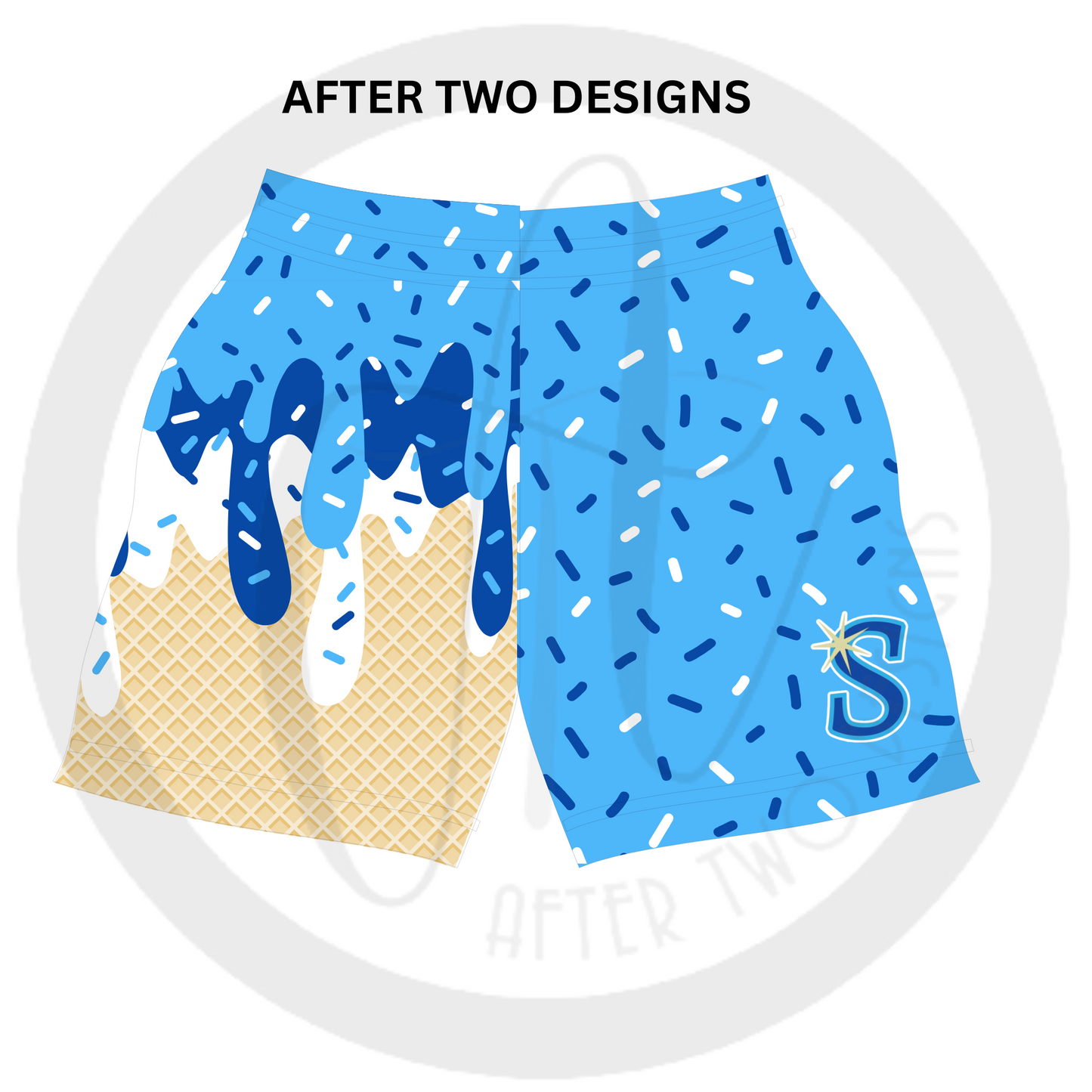 Sting Blue Drip Shorts - PRESALE