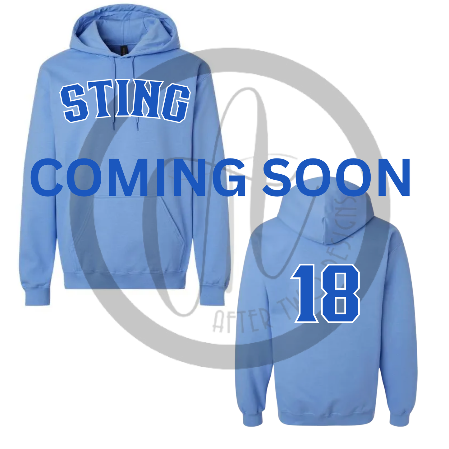 Fleece sweatshirt (blue) with number PRESALE