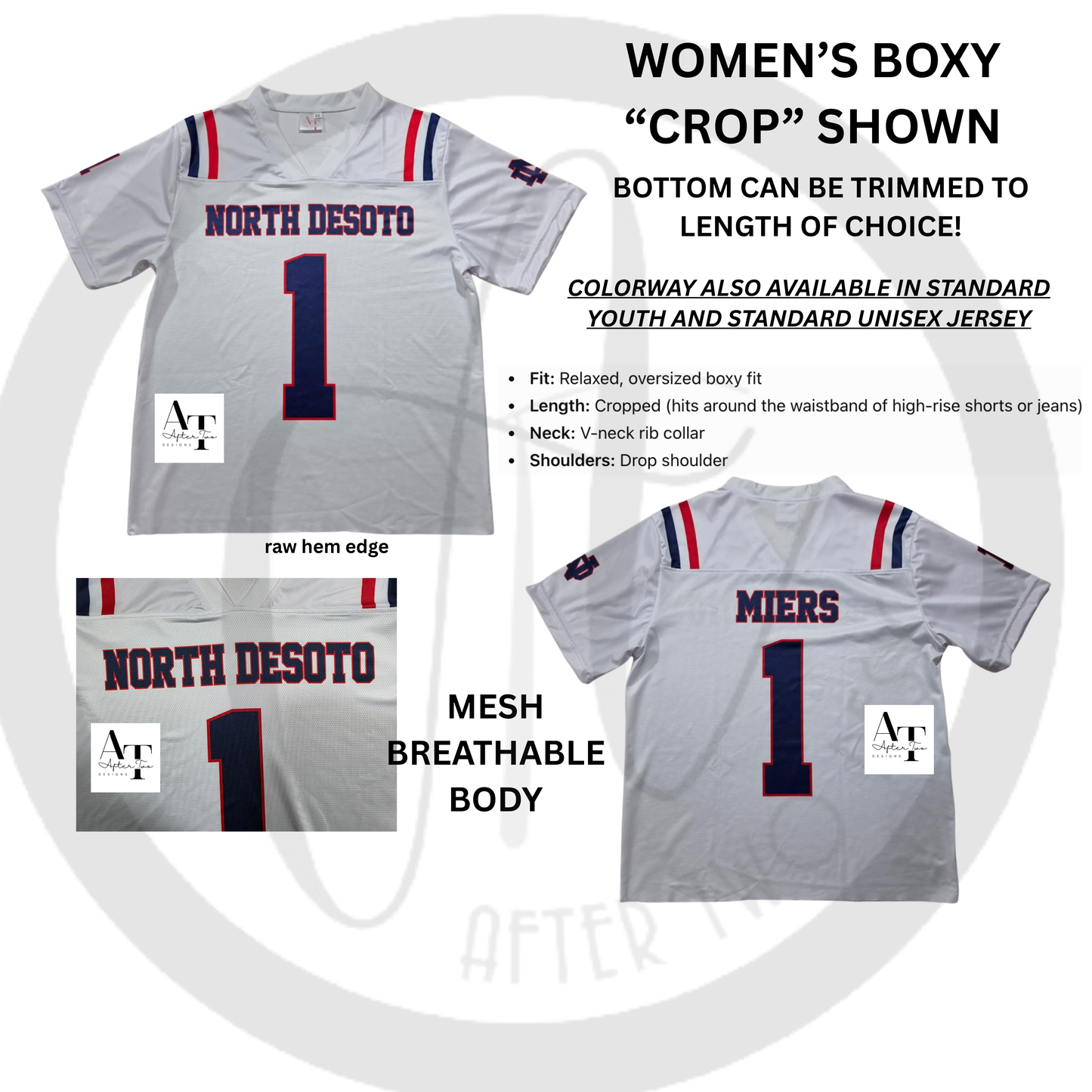 Purple Tigers Football Jersey  with Mesh (Choose Fit/Style) - PRESALE