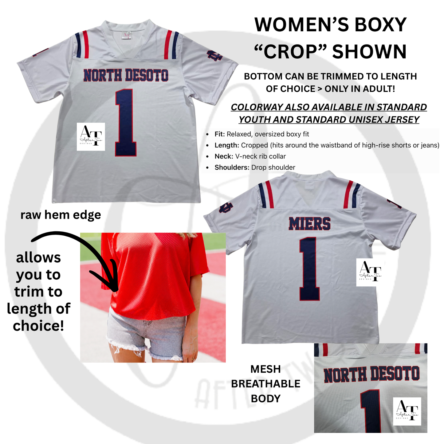 White ND Football Jersey (Choose Fit/Style) - PRESALE